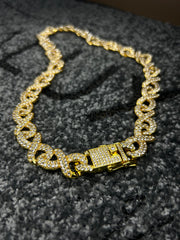 Set Colier + Bratara Valuxy Infinity Auriu