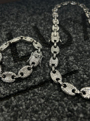 Set Colier + Bratara Valuxy Las Vegas Argintiu