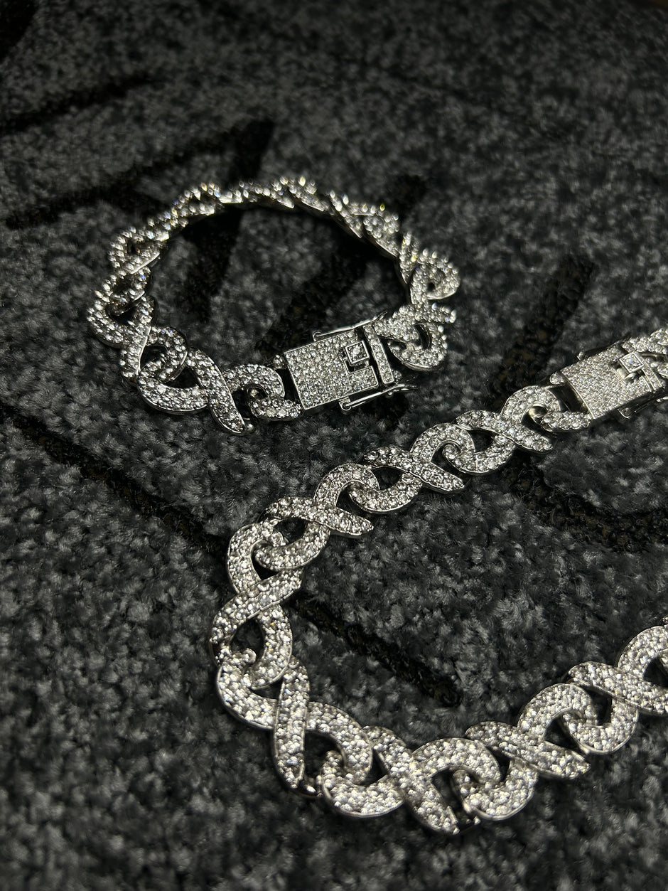 Set Colier + Bratara Valuxy Infinity Argintiu