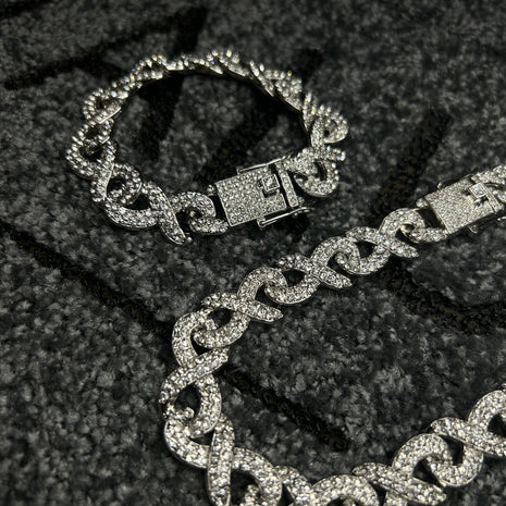 Set Colier + Bratara Valuxy Infinity Argintiu