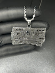 Colier dollar, din otel inoxidabil 50cm (Auriu/Argintiu)