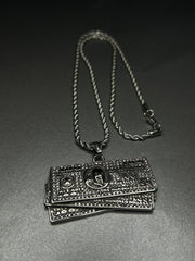 Colier dollar, din otel inoxidabil 50cm (Auriu/Argintiu)