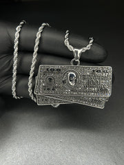 Colier dollar, din otel inoxidabil 50cm (Auriu/Argintiu)