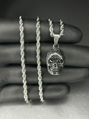 Colier Craniu, din otel inoxidabil 50cm (Auriu/Argintiu)