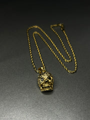 Colier Craniu, din otel inoxidabil 50cm (Auriu/Argintiu)