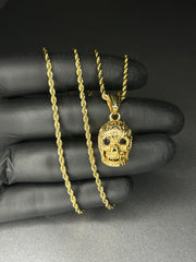 Colier Craniu, din otel inoxidabil 50cm (Auriu/Argintiu)