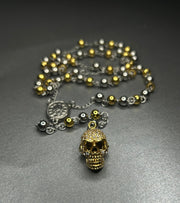 Colier Craniu Auriu, din otel inoxidabil 65cm