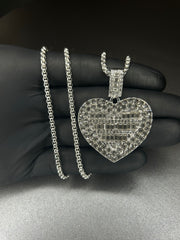 Colier Inima, din otel inoxidabil (Auriu/Argintiu)