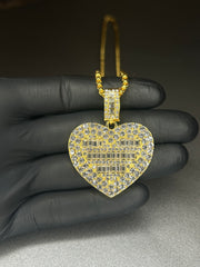 Colier Inima, din otel inoxidabil (Auriu/Argintiu)