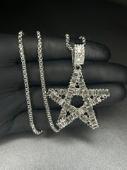 Colier Stea, din otel inoxidabil (Auriu/Argintiu)