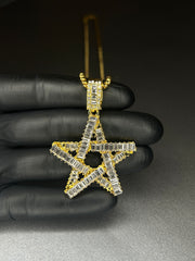 Colier Stea, din otel inoxidabil (Auriu/Argintiu)