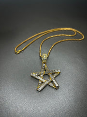 Colier Stea, din otel inoxidabil (Auriu/Argintiu)