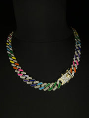 Colier Cuban Culori, din otel inoxidabil