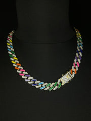 Colier Cuban Culori, din otel inoxidabil