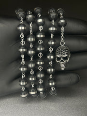 Colier Valuxy Craniu, din otel inoxidabil 70cm Argintiu
