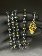 Colier Valuxy Craniu, din otel inoxidabil 70cm Auriu