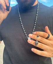 Colier Valuxy Craniu, din otel inoxidabil 70cm Argintiu