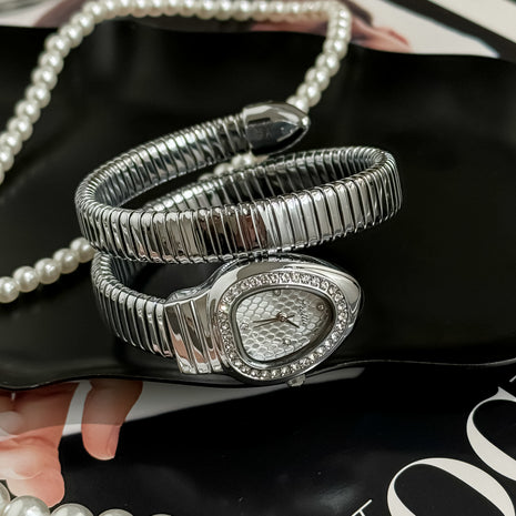 Ceas Bijou Serp – Silver White Edition | Valuxy