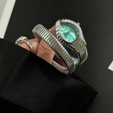 Ceas Serpentin Crystal - Silver Tiffany Edition | Valuxy