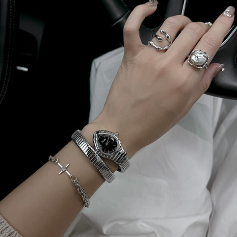Ceas Serpentin Crystal - Black Edition | Valuxy