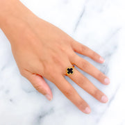 Inel Van Luxy Black Reglabil