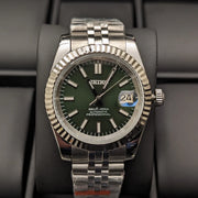 CEAS SEIKO DATEJUST - OLIVE GREEN