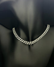 Colier Cuban Argintiu 7mm