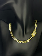 Colier Cuban Auriu 7mm