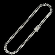 Colier Cuban Argintiu 7mm