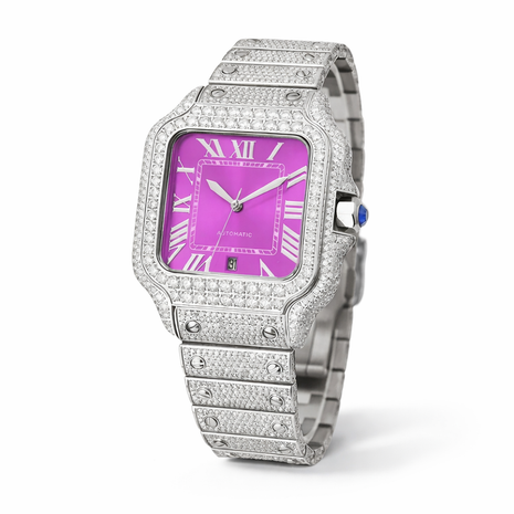 Ceas Santos Clean Dial - Automatic Iced Full Moissanite VVS