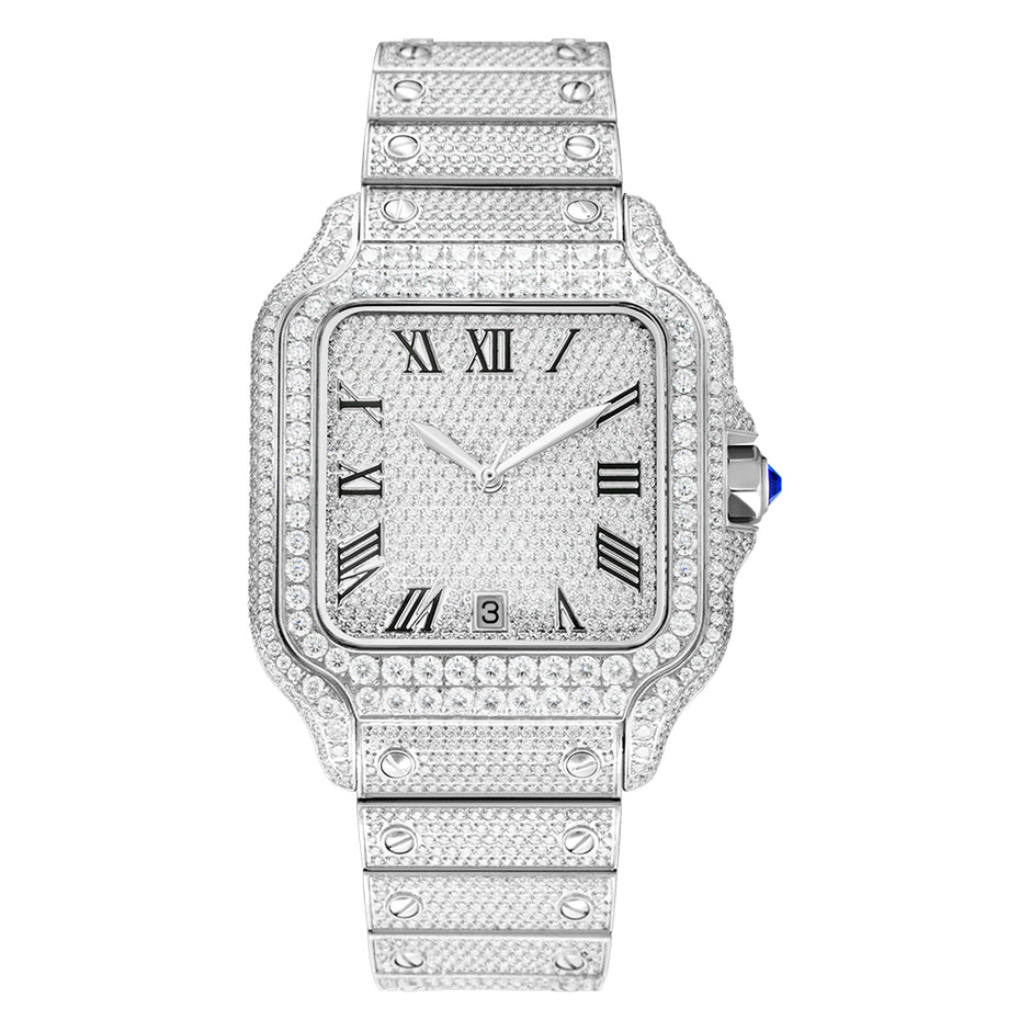Ceas Santos - Automatic Iced Full Moissanite VVS