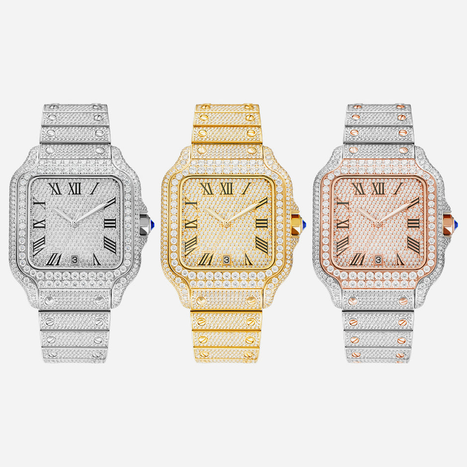 Ceas Santos - Automatic Iced Full Moissanite VVS