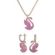Set Lebada Icon Rose Pink Colier Cercei