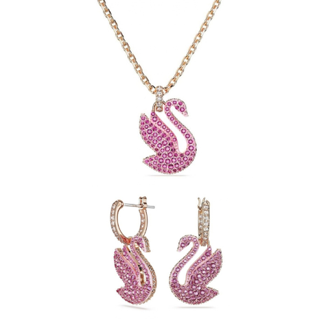 Set Lebada Icon Rose Pink Colier Cercei