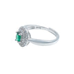 Inel Oval Halo Verde