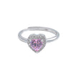 Inel Heart Halo Pink