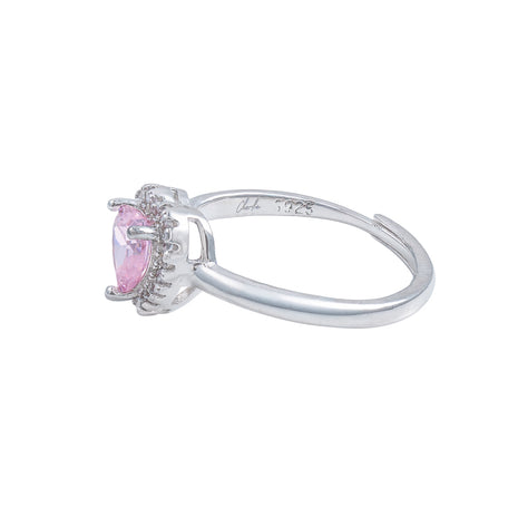 Inel Heart Halo Pink