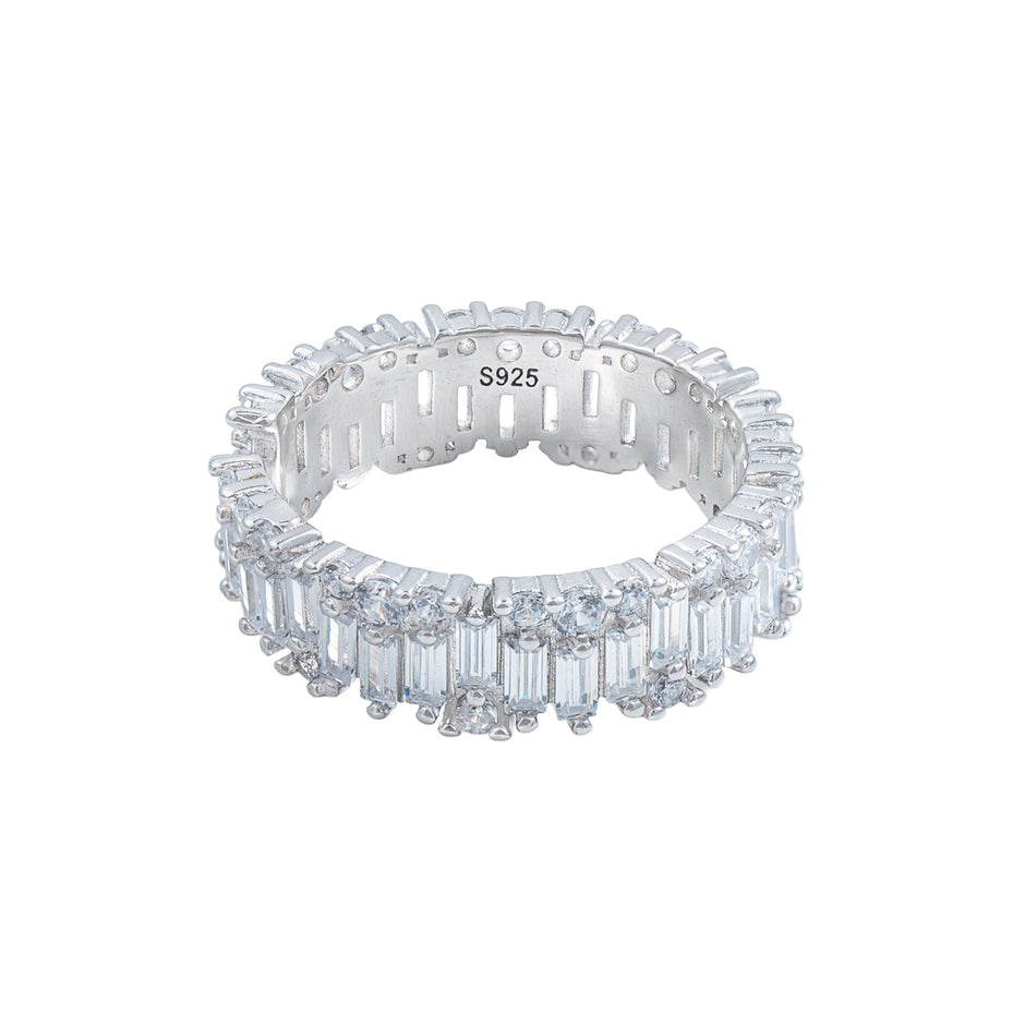 Inel Baguette Eternity Tennis