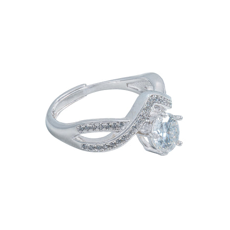 Inel Chevron Solitaire
