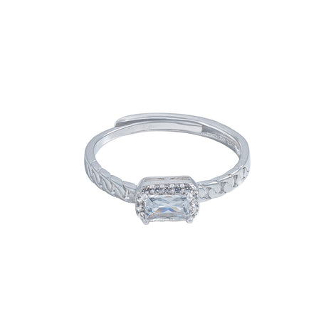 Inel Baguette Halo Twist
