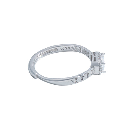 Inel Baguette Halo Twist