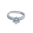 Inel Round Solitaire Double Row