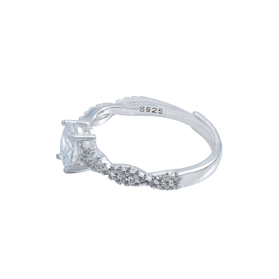 Inel Oval Twist Pave