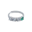 Inel Tennis Five Stone Green Accent