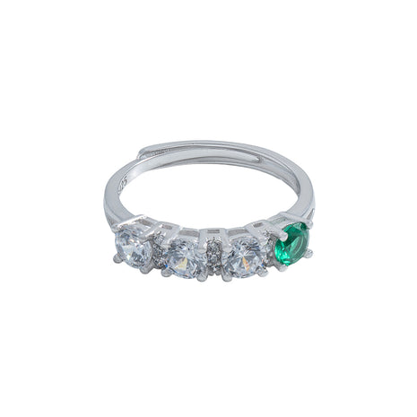 Inel Tennis Five Stone Green Accent