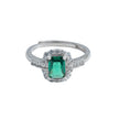 Inel Emerald Halo Baguette