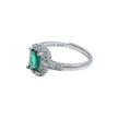 Inel Emerald Halo Baguette
