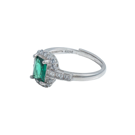 Inel Emerald Halo Baguette