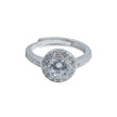 Inel Round Halo Split Band