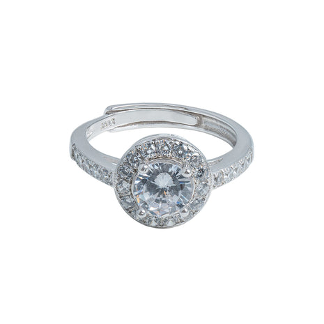 Inel Round Halo Split Band